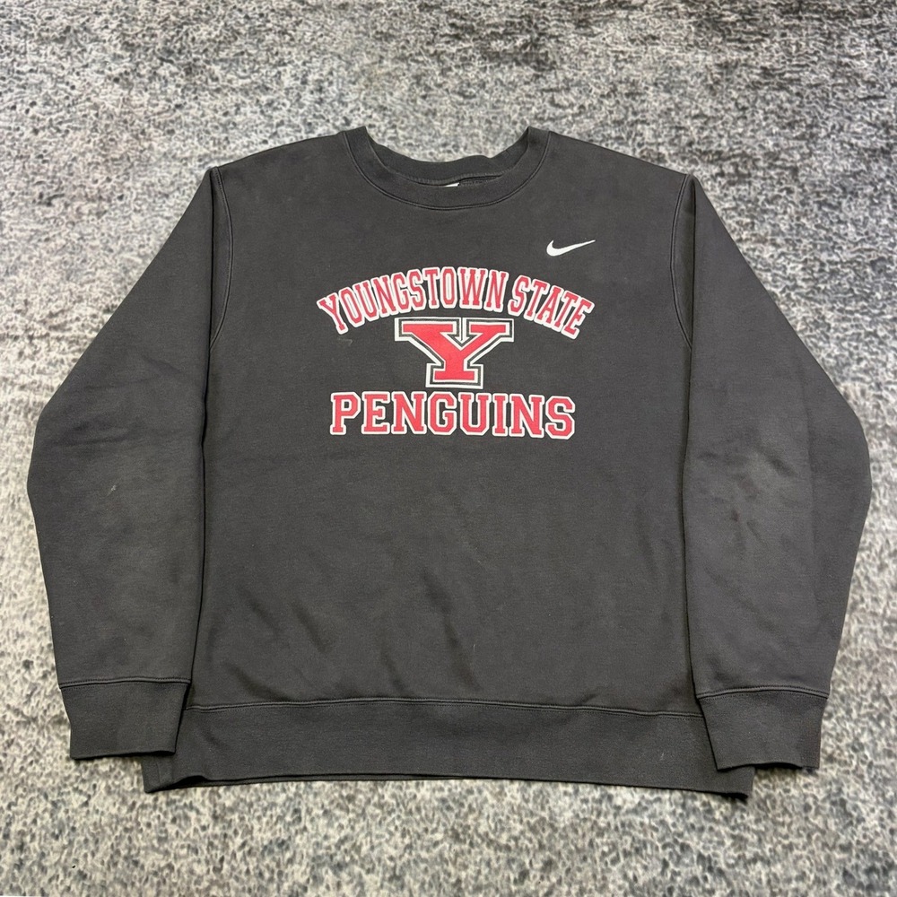 Nike Youngstown State Penguins Crewneck Sweatshirt Mens XL Boxy Gray University